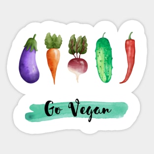 Go Vegan | Plant Based Diet Sticker